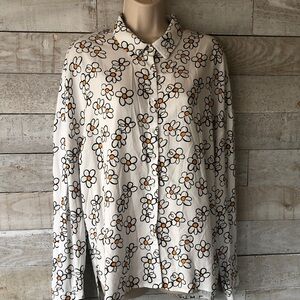 Scribble Floral Print Shirt